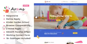 Arans - Kindergarten & School HTML Template