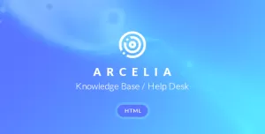 Arcelia — Knowledge Base / Help desk. HTML Template