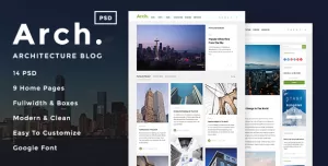 Arch - Architecture Blog PSD Template
