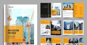 Architecture portfolio interior portfolio and design portfolio template design
