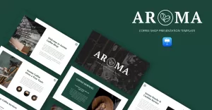 Aroma - Coffee Shop & Cafe Keynote Template