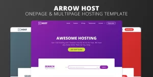 Arrow Host - One Page and Multi Page Web Hosting Template