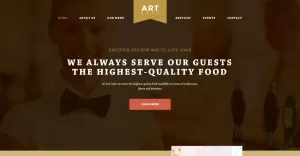Art Cafe Website Template