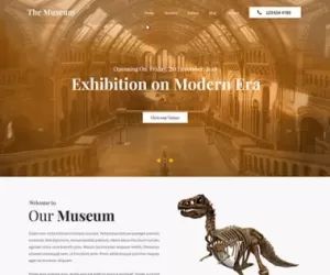 Art Gallery WordPress theme for art museum exhibition and antique show