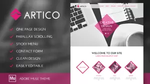 Artico - One Page Parallax Muse Template