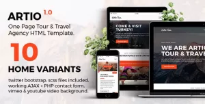 Artio - Tour & Travel Agency HTML Template