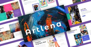 Artlena Art Creative Keynote Template - TemplateMonster