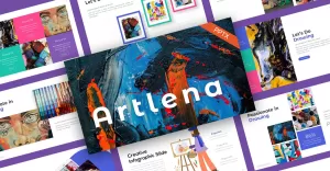 Artlena Art Creative PowerPoint Template - TemplateMonster