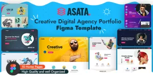 Asata - Creative Digital Agency Portfolio Figma Template