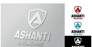 Ashanti - Letter A Shield Logo Template - TemplateMonster