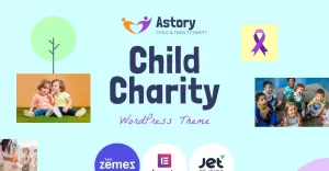 Astory - Child Charity WordPress Theme - TemplateMonster