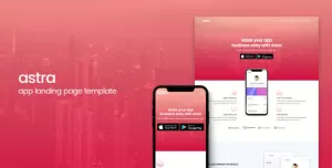 Astra  App Landing Page Template