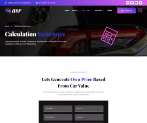 Asurance - Car Auto Insurance & Protection Services Elementor Template Kit