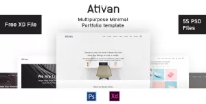 Ativan - Minimal Creative PSD Template