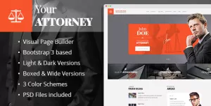 Attorneys - Law Practice HTML template with Builder