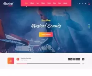 Audio WordPress theme music industry artists bands singers record labels