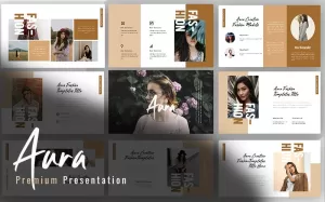 Aura Creative Fashion PowerPoint template - TemplateMonster