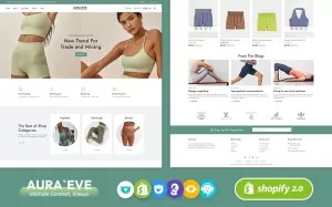 AuraEve - Minimal Shopify Theme For Yoga Wear, Fitness & Sports