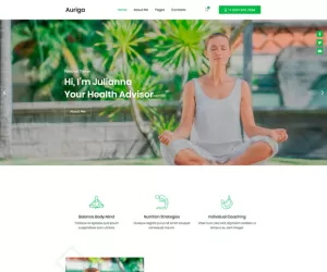 Auriga — Health Coach & Yoga Mentor Elementor Template Kit