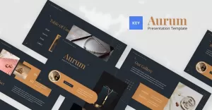 Aurum — Jewelry Band Keynote Template - TemplateMonster