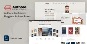 Authore  Authors and Publishers PSD Template