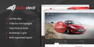 AutoDeal - Car Retail PSD template