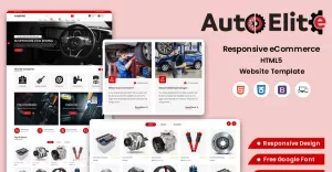 AutoElite Web - Premium HTML Template for Selling Vehicles Automobile Parts Online