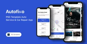 Autofixo - PSD Template Auto Service & Car Repair App