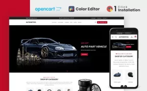 Automotive Auto Parts Store Opencart Theme - TemplateMonster