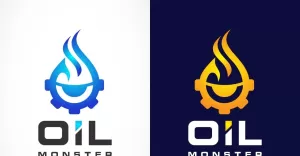 Automotive Monster Gear Oil Gas Logo Design - TemplateMonster