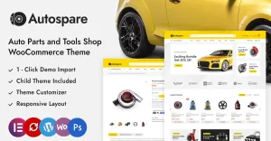 Autospare - Auto Parts and Tools Shop Elementor WooCommerce Responsive Theme