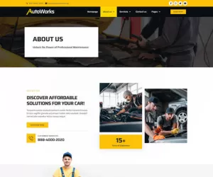 AutoWorks - Car Repair & Auto Services Elementor Template Kit