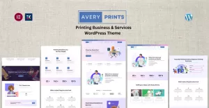 Avery Printing - Printing Business & Print on Demand Services WordPress Theme