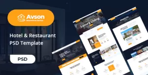 Avson - Hotel Booking PSD Template
