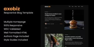 Axobiz - News & Magazine HTML Template