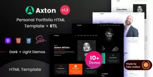Axton - Personal Portfolio & Online Resume CV HTML Template