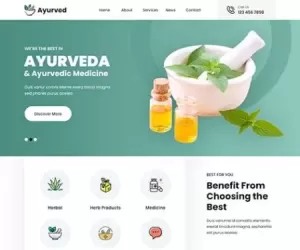 Ayurvedic Medicine WordPress theme ayurveda herbal body clinic