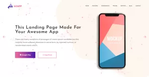 Azapp App Landing Page Multipurpose Website Template