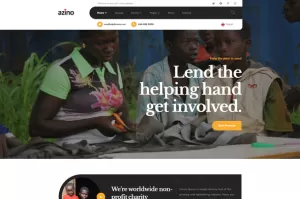 Azino - Nonprofit Charity Elementor Template Kit