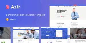 Azir  Consulting Finance Sketch App Tempate