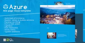 Azure - Pure Blue Muse Template for Portfolios & Creatives