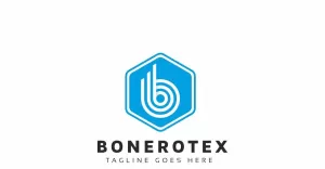 B Letter Hexagon Tech Logo Template