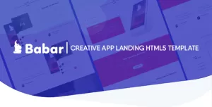 Babar - Multipurpose Responsive App / One page Template
