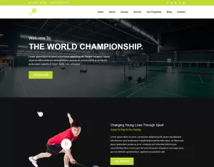 Badminton School & Sports Club Html Template