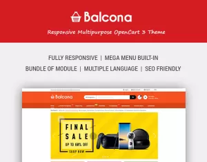 Balcona - The Multipurpose Store with Advanced Admin OpenCart Template