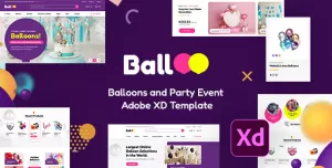 Balloo  Kids Balloons and Event Decoration Adobe XD Template