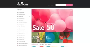 Balloons and Party Items PrestaShop Theme - TemplateMonster