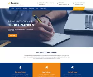 Banking WordPress Theme for bank finance advisors and consulting sites