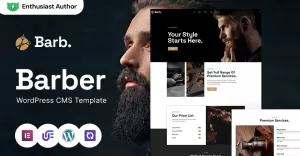 Barb - Barber Shop Modern WordPress Theme - TemplateMonster