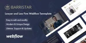Barristar - Lawyer and Law Firm Webflow Template